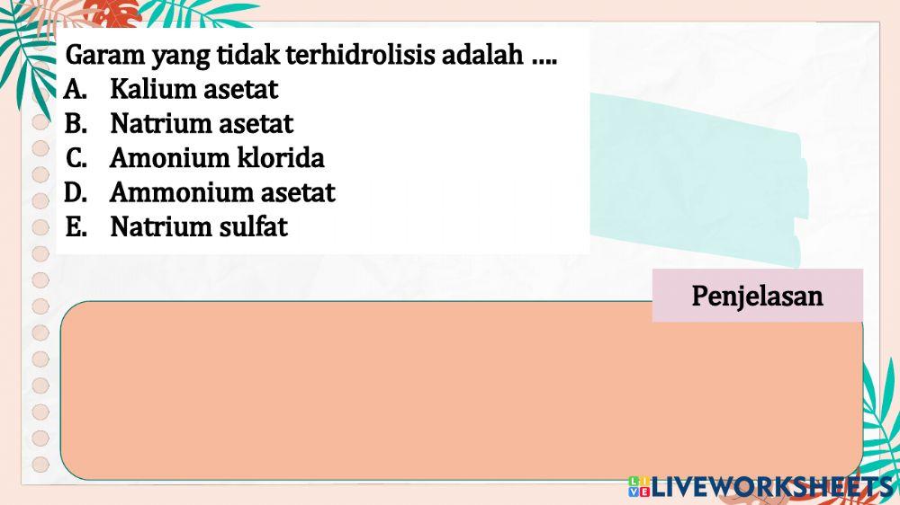 Hidrolisis Garam