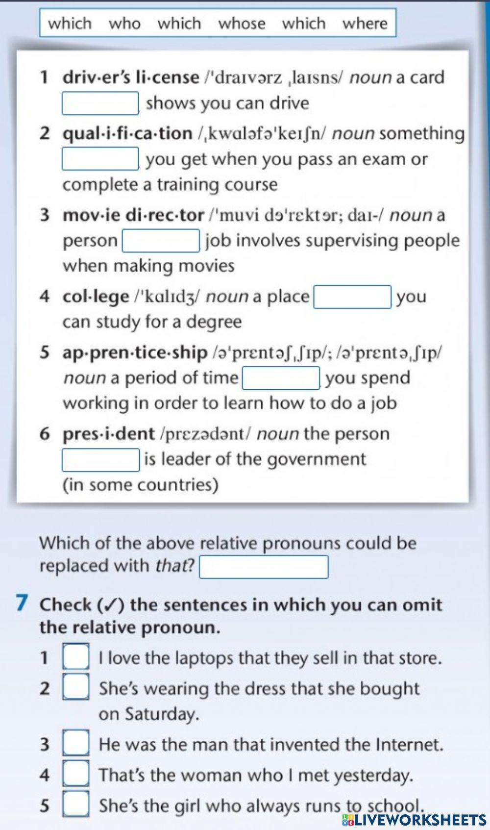 Relative clauses