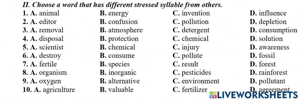 Unit 10 stress lop 10