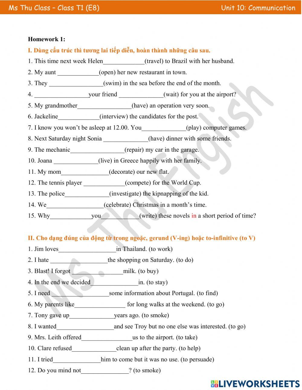 E8 Unit 10 Homework 1