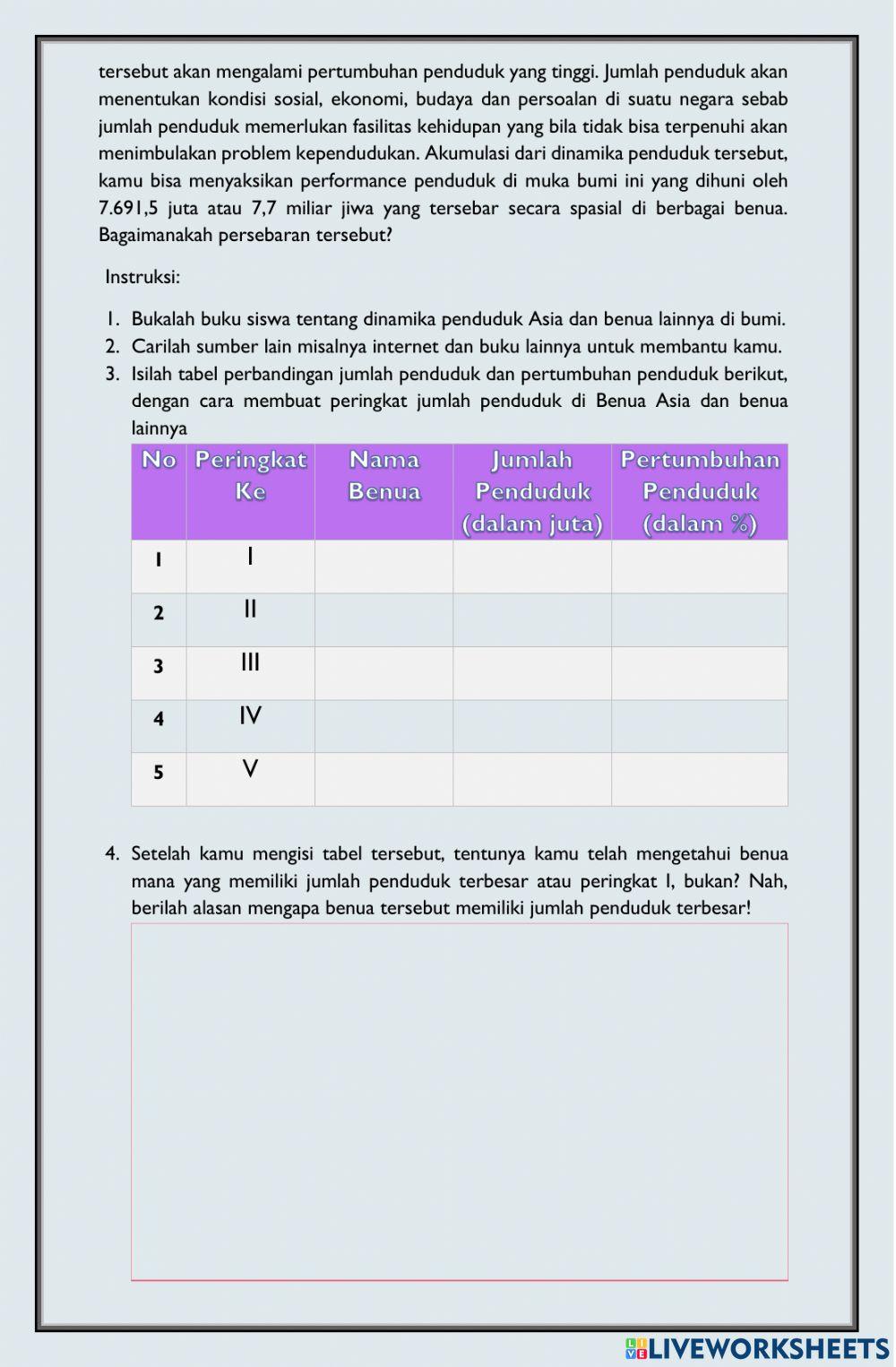 Dinamika penduduk di dunia
