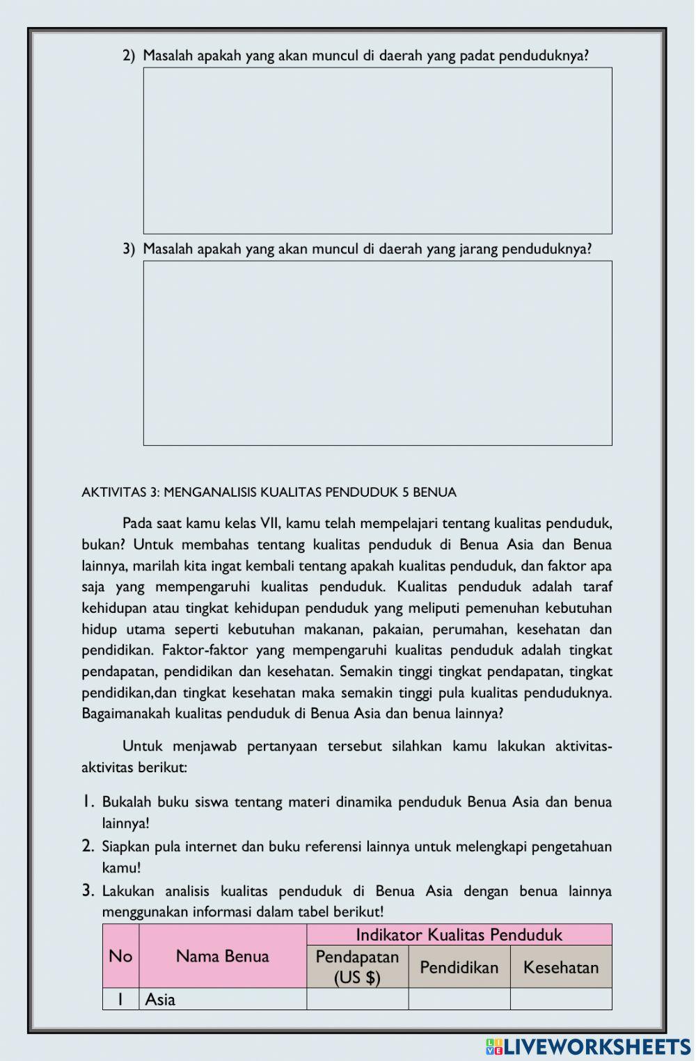 Dinamika penduduk di dunia