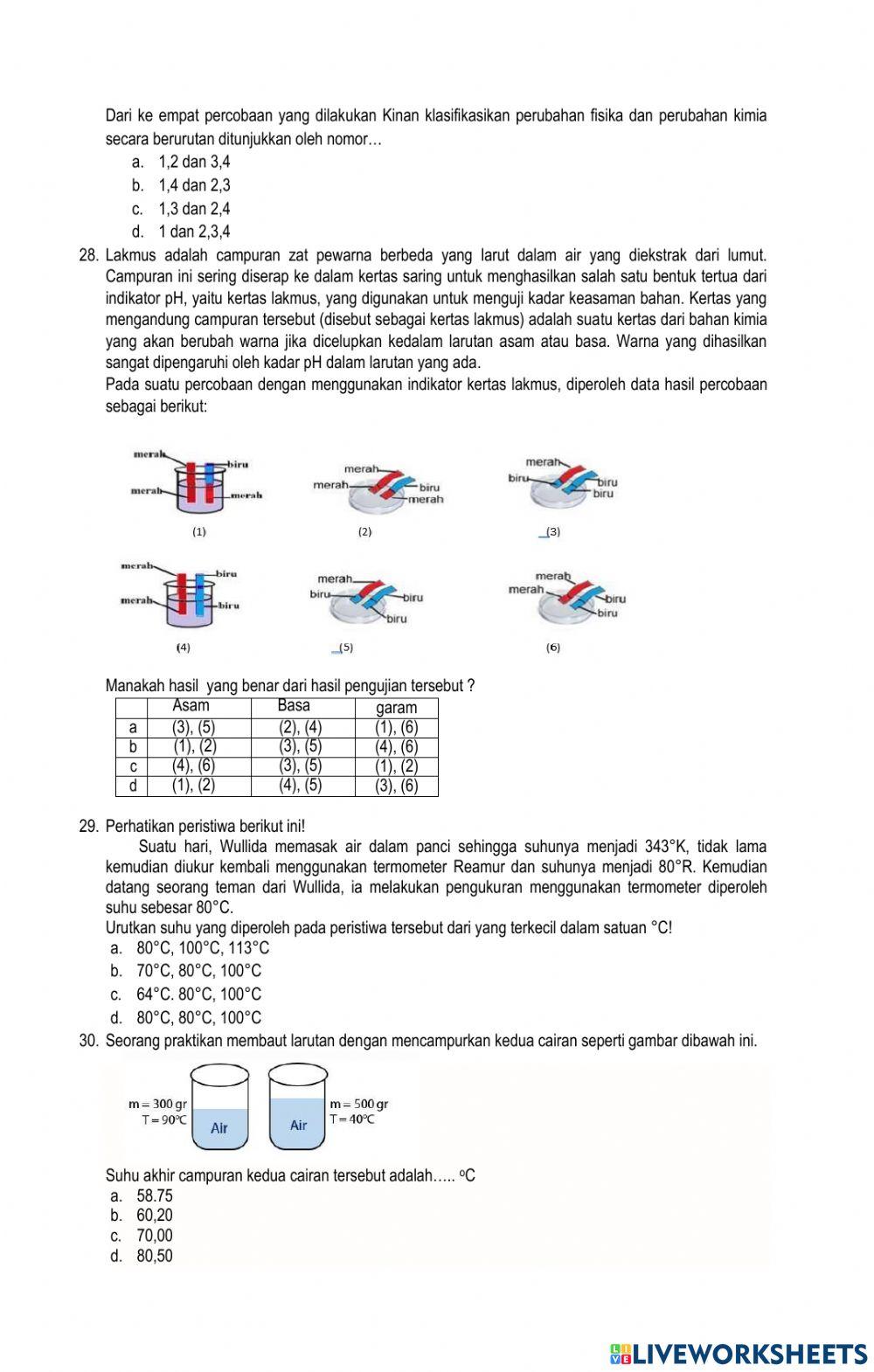 Simulasi UMBK IPA MTs 2022