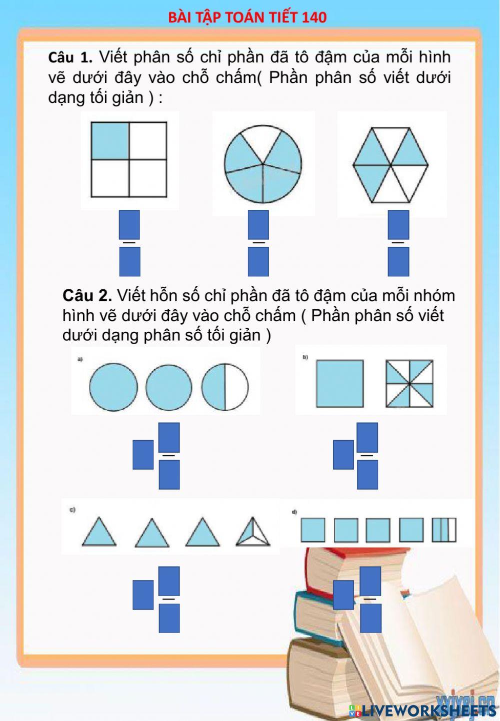 Bài tập toán tiết 140