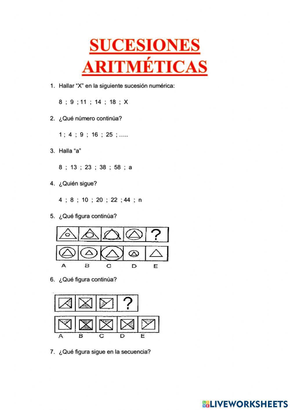 Progresiones aritméticas