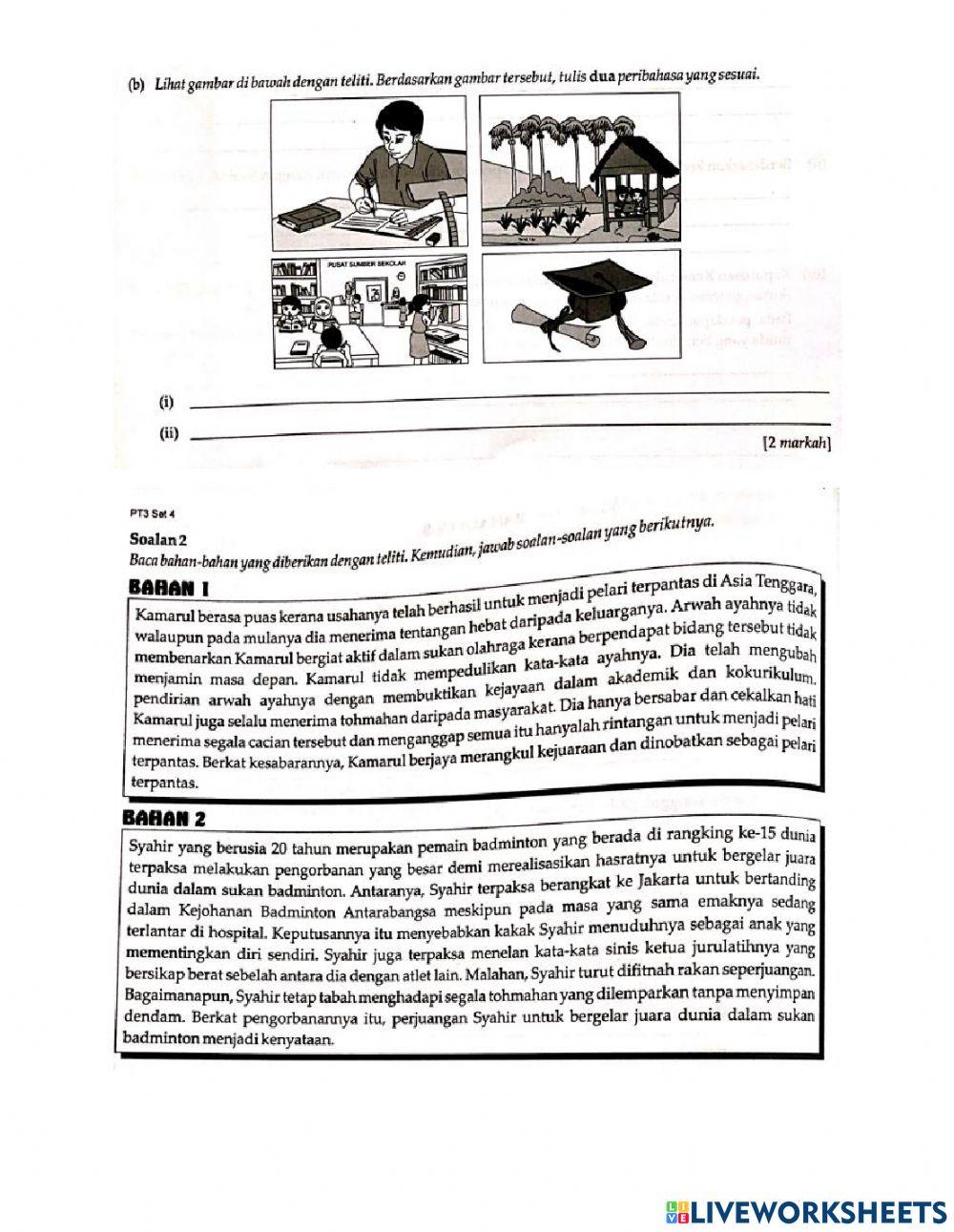 Latih tubi kertas 1 tingkatan 1-3