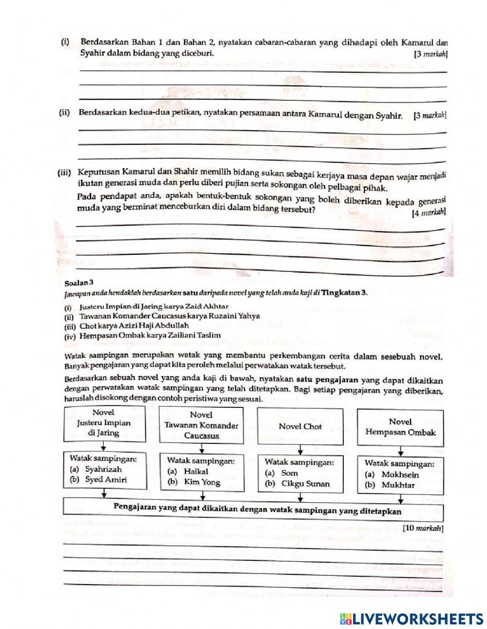 Latih tubi kertas 1 tingkatan 1-3
