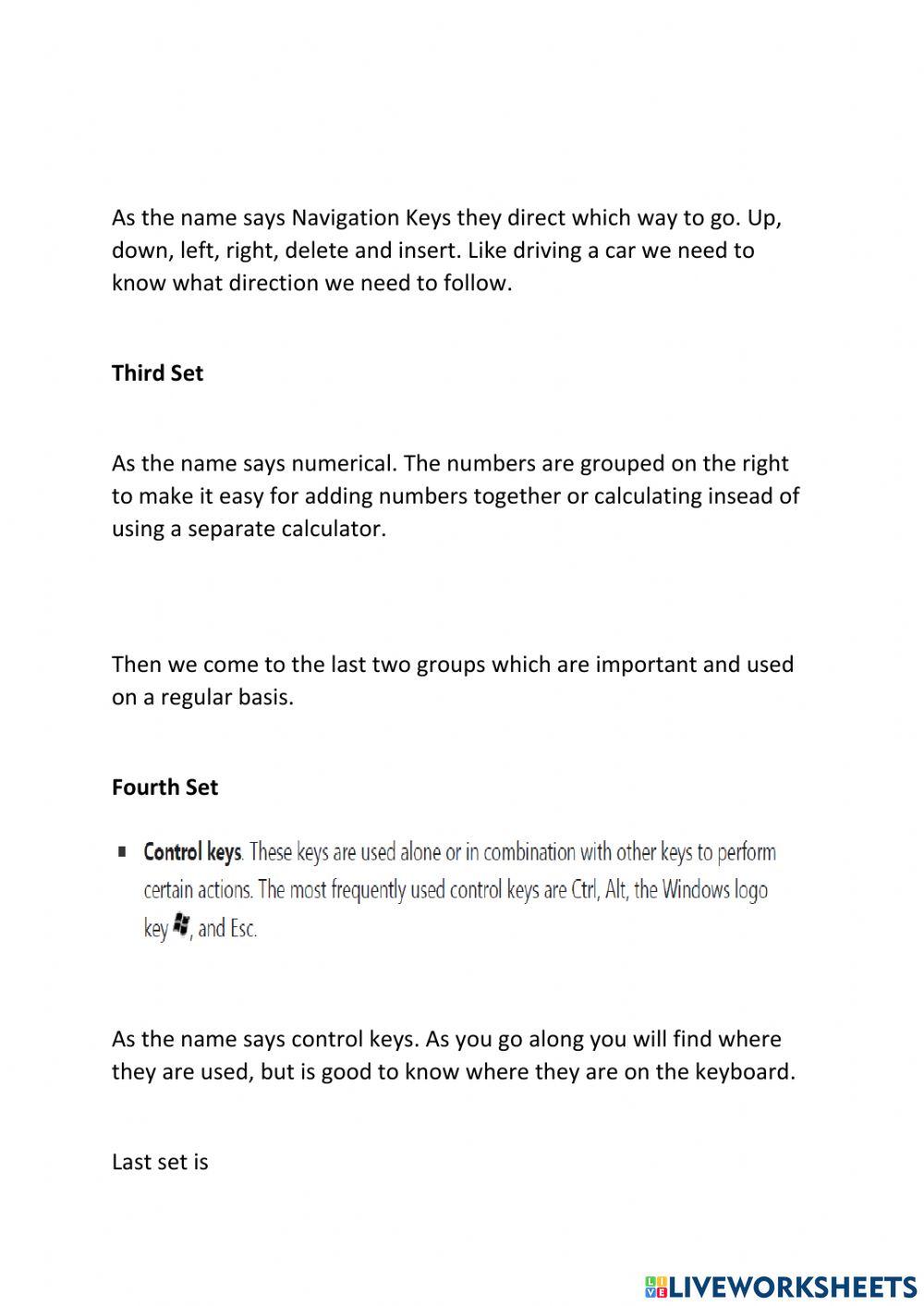 Lesson 1 Introducing the Keyboard