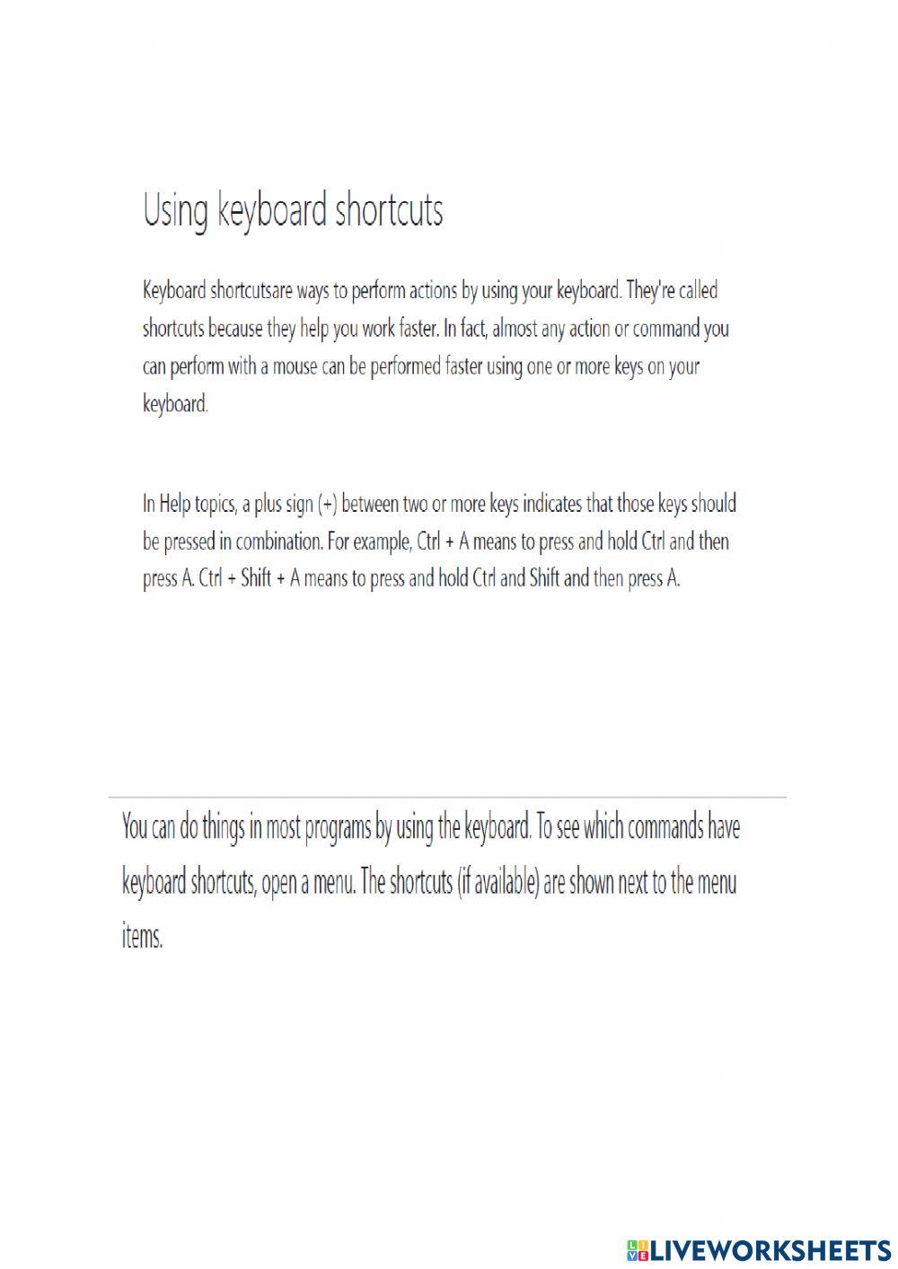 Lesson 2  Additional Keys and Their Functions