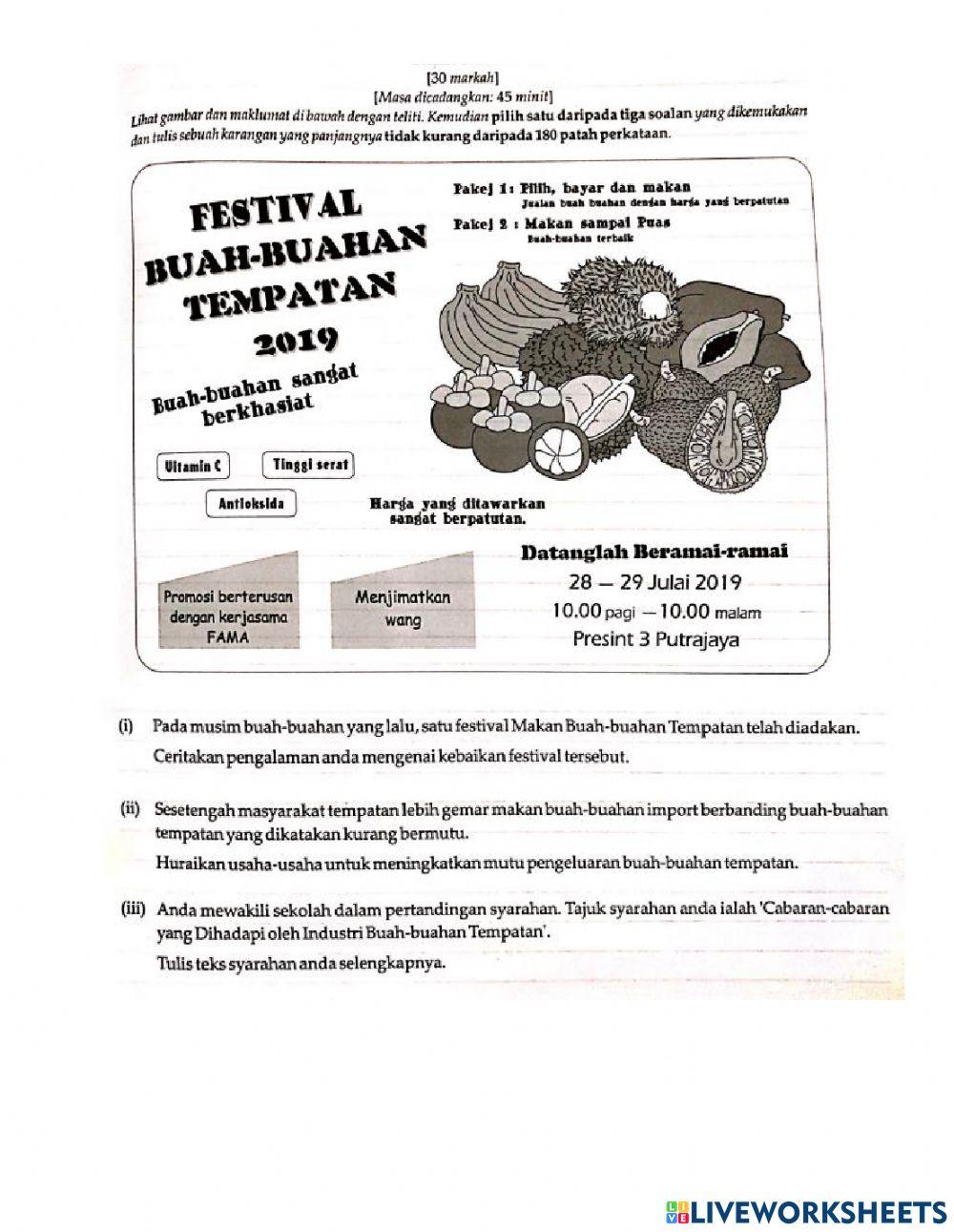 Kertas 2 bm tingkatan 1-3