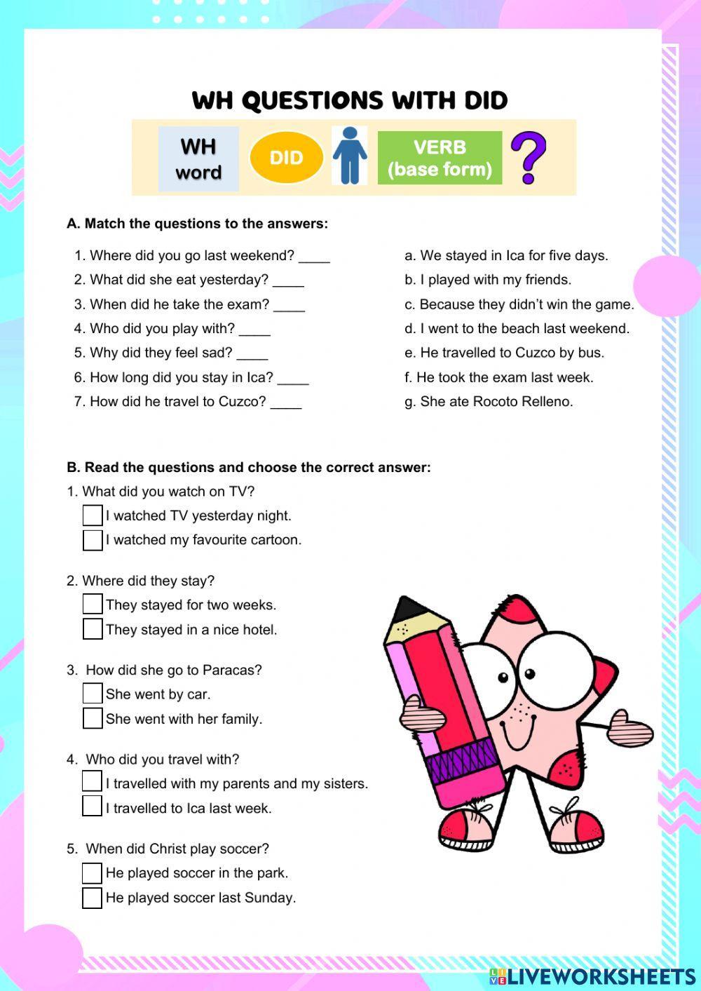 Wh question in the past