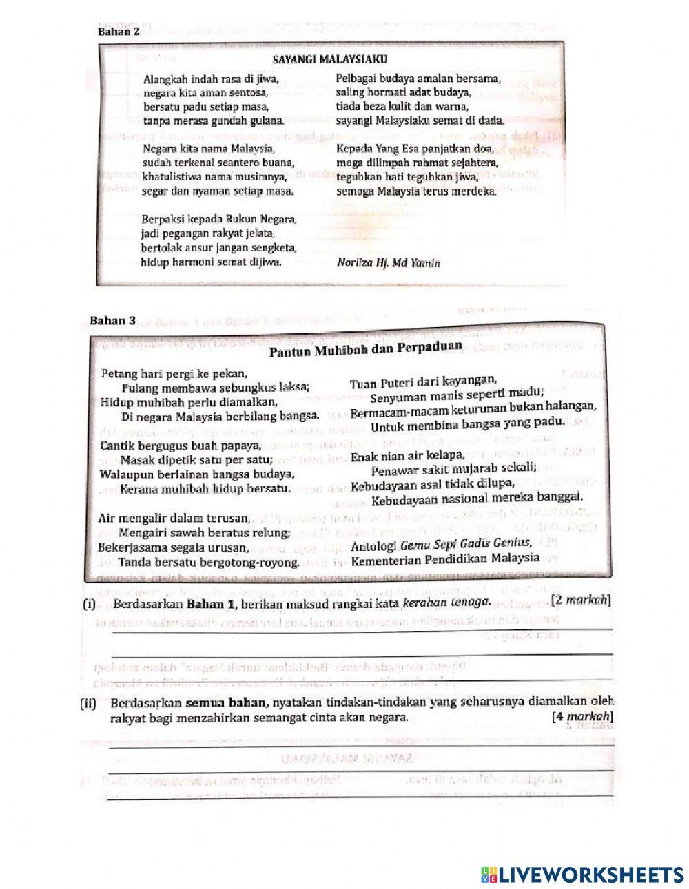 Latihan Kertas 2 T4 dan 5