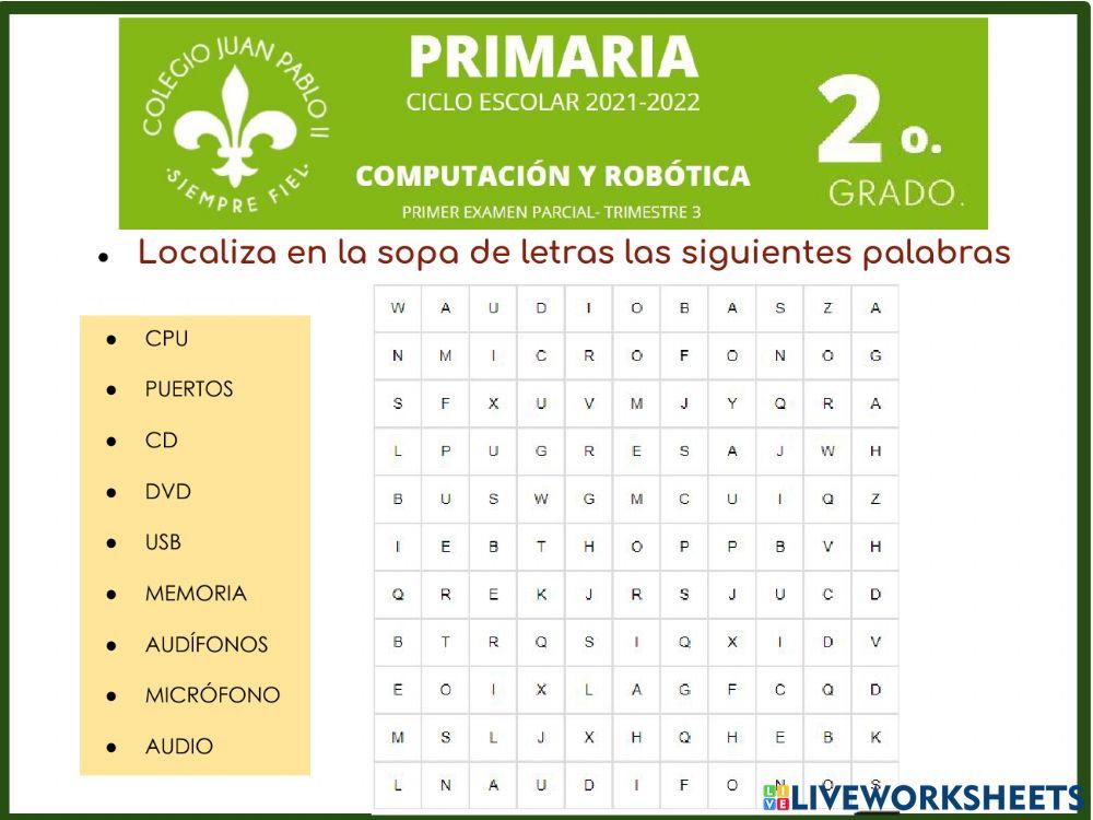 Examen parcial 2o grado