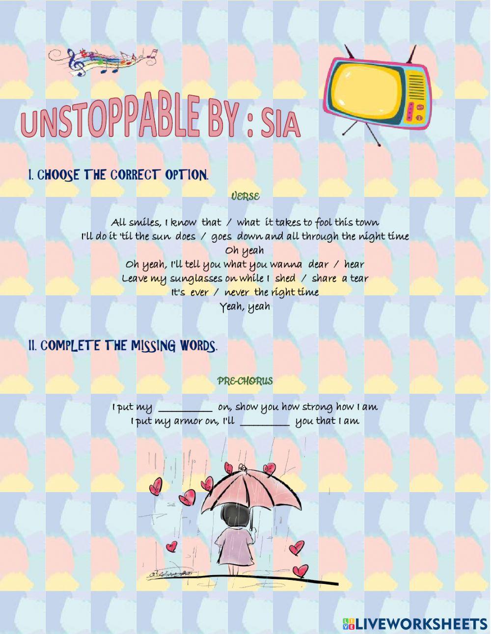 Unstoppable by Sia