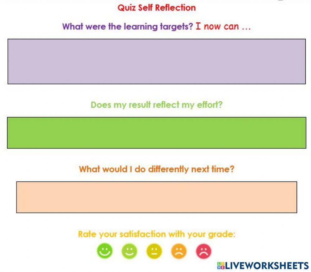 quiz-reflection-worksheet-live-worksheets