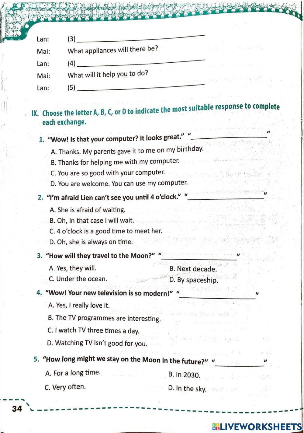 G6 - Unit 10 - Vocabulary and Grammar