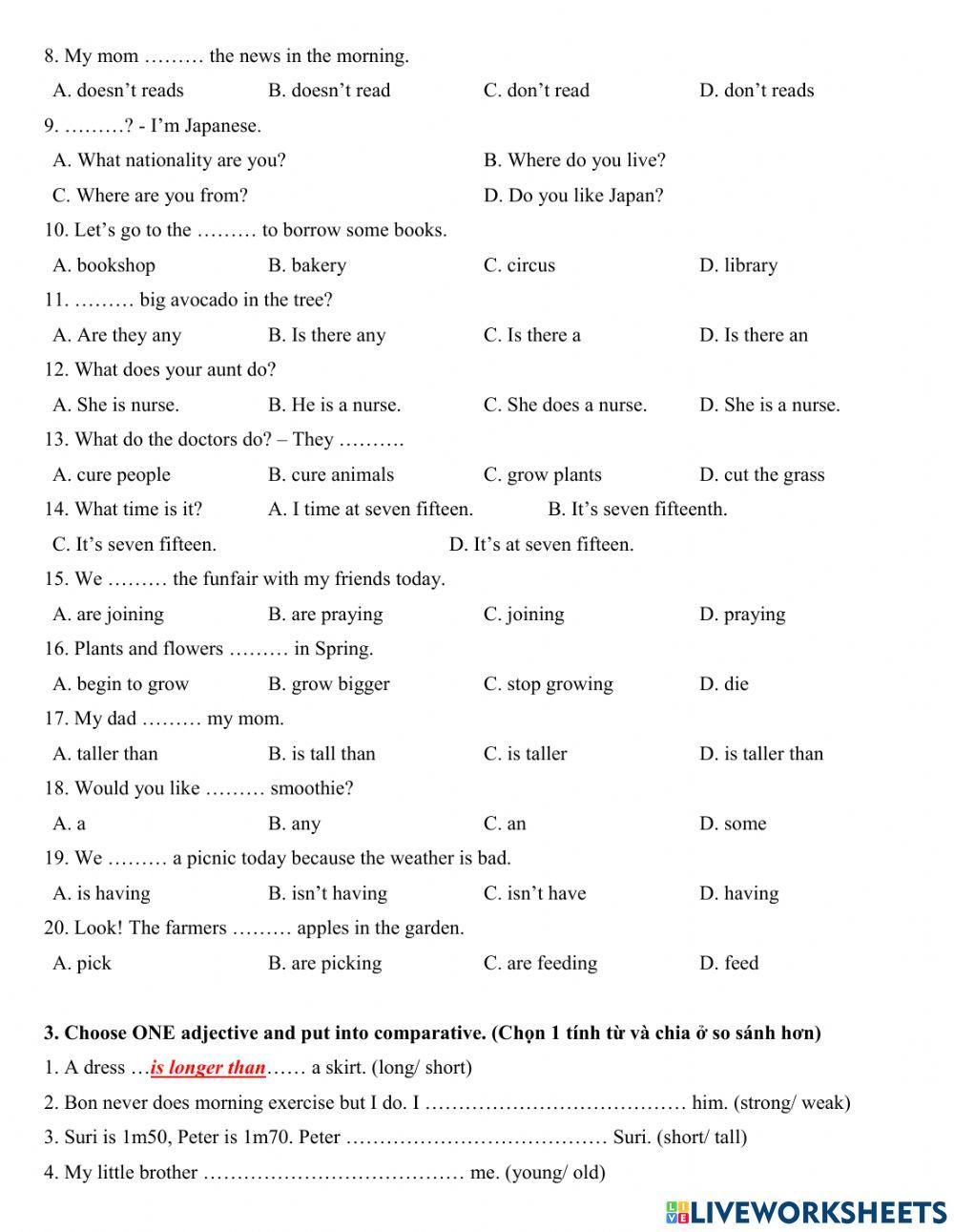 Group 3 - March test