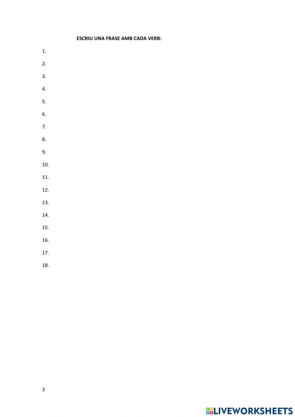 Relacionem  els verbs  نحن نربط الأفعال