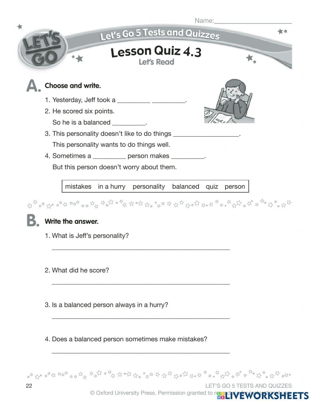 LG5-U4 lesson quiz
