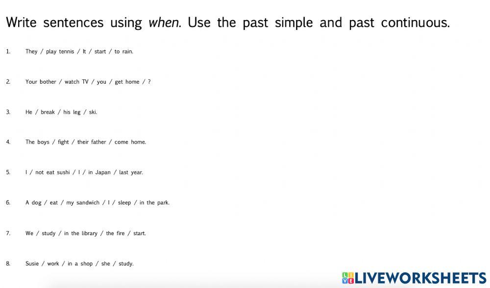 Past Simple and Continuous