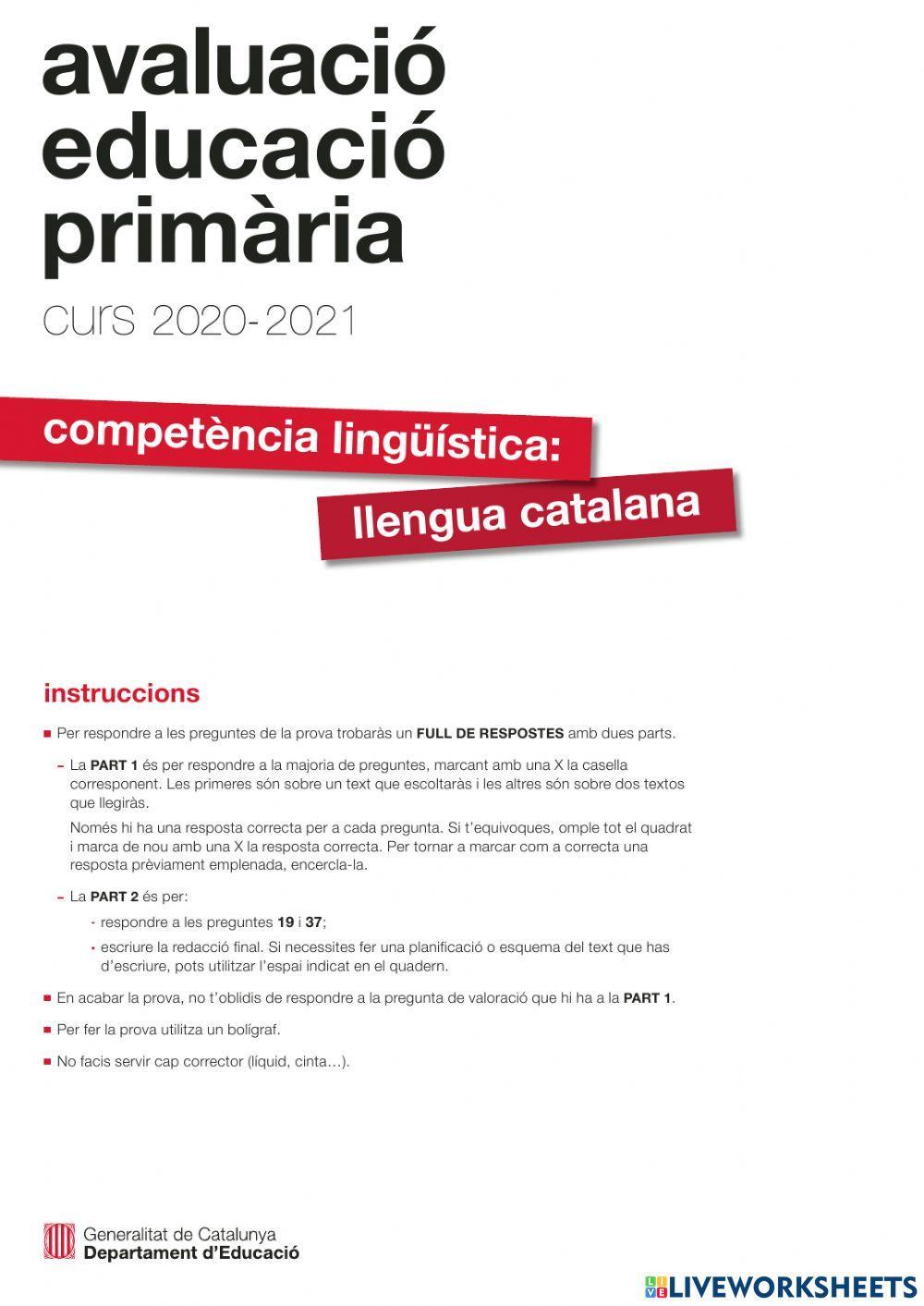 Competencies bàsiques 6è català