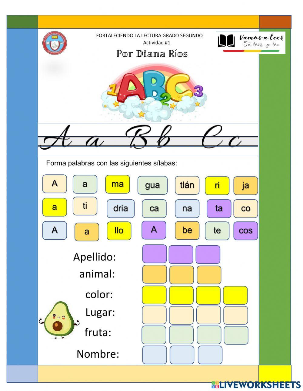 Fortalecer las letras A-B-C