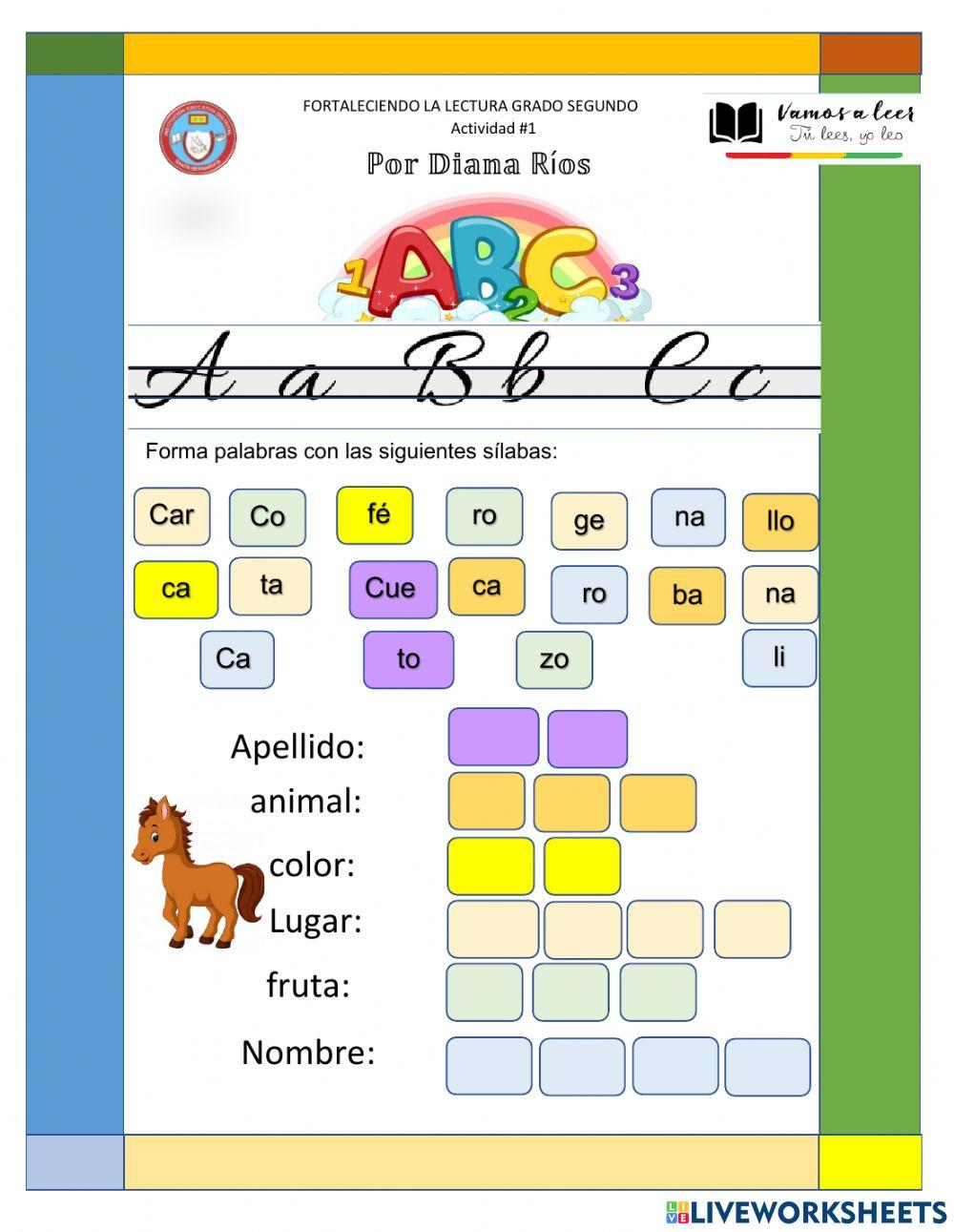 Fortalecer las letras A-B-C