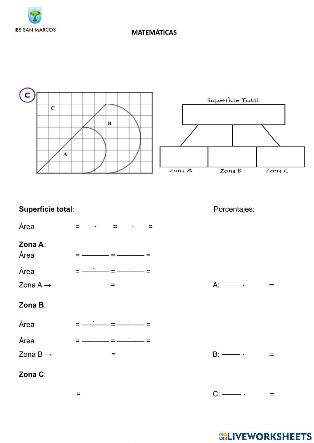 Prueba grupal Cálculo de áreas