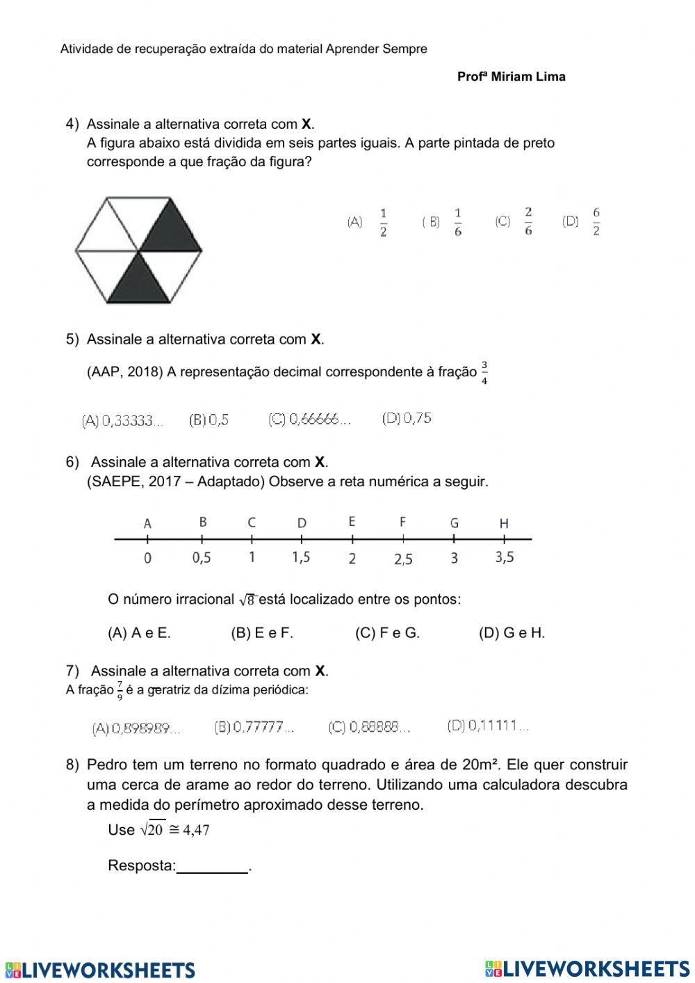 Conjuntos numéricos