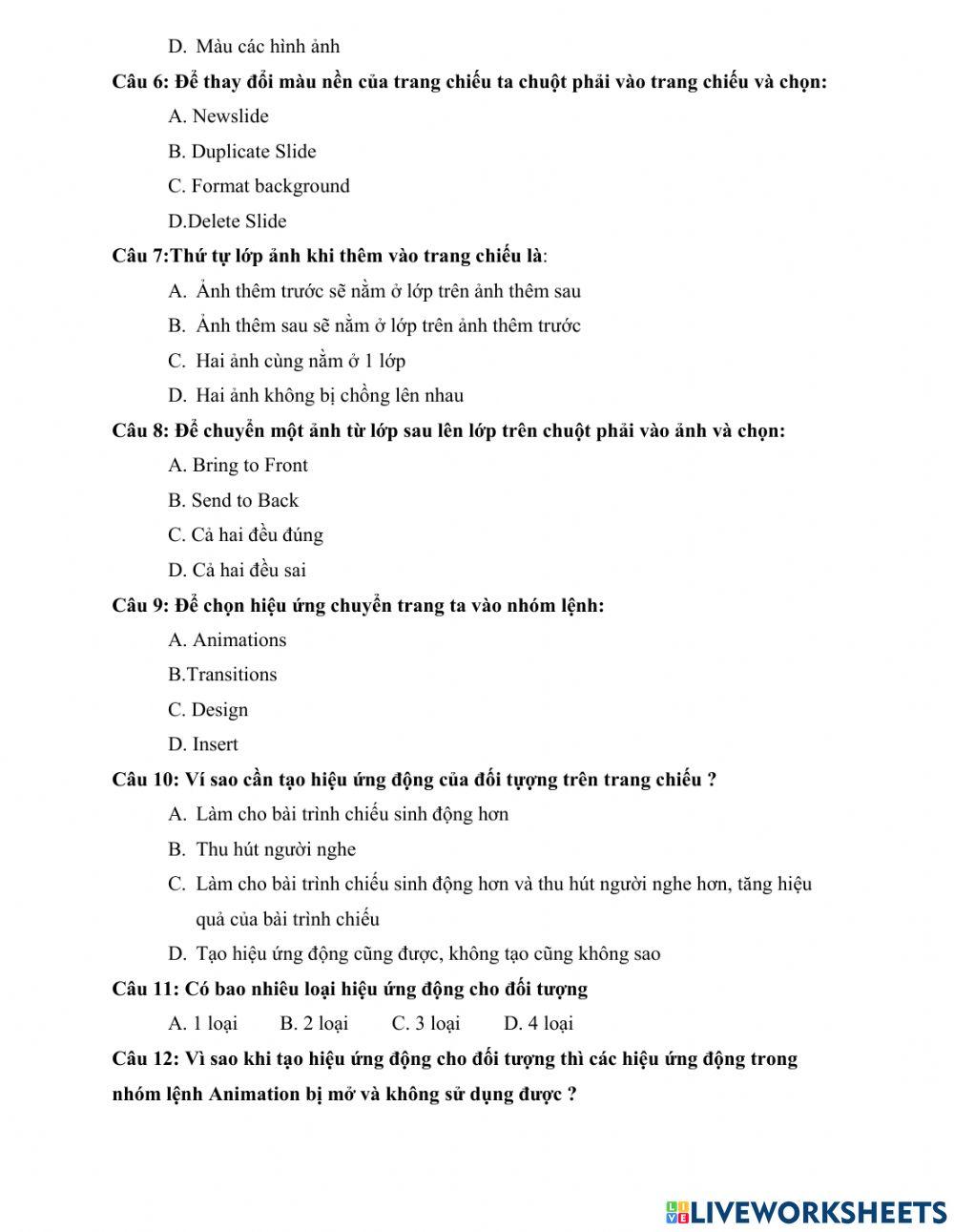 Kiểm tra giữa kì II Tin 9.3