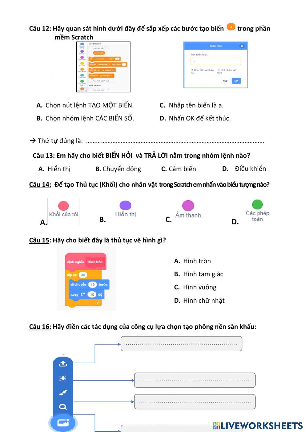 Tin học lớp 5-Ôn tập kỳ II