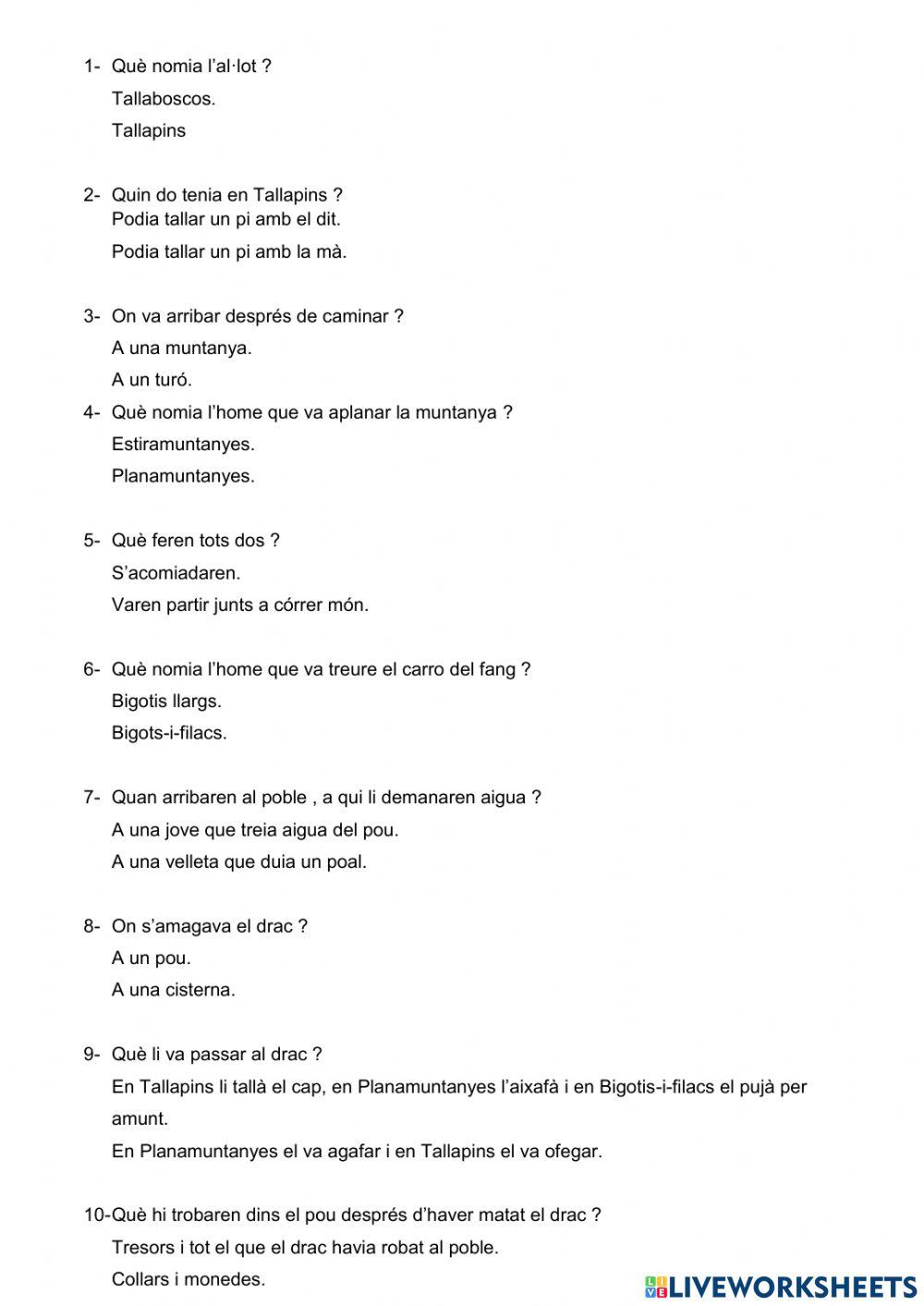 En Bigot-i-filacs, en Tallapins i en Planamuntanyes