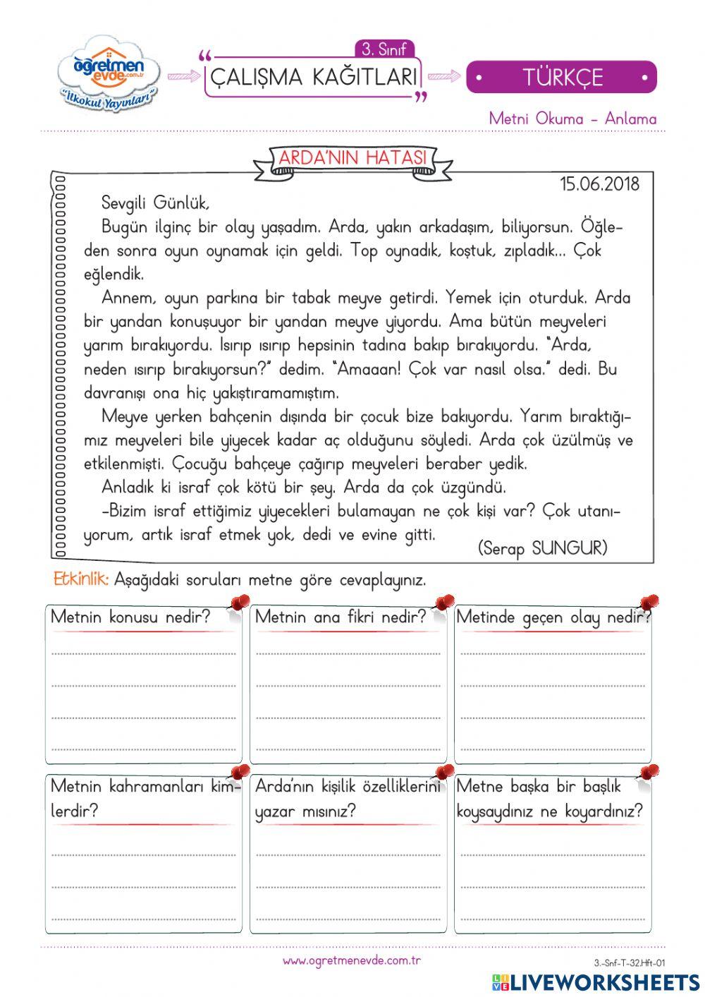 Meti̇nde konu ve başlik