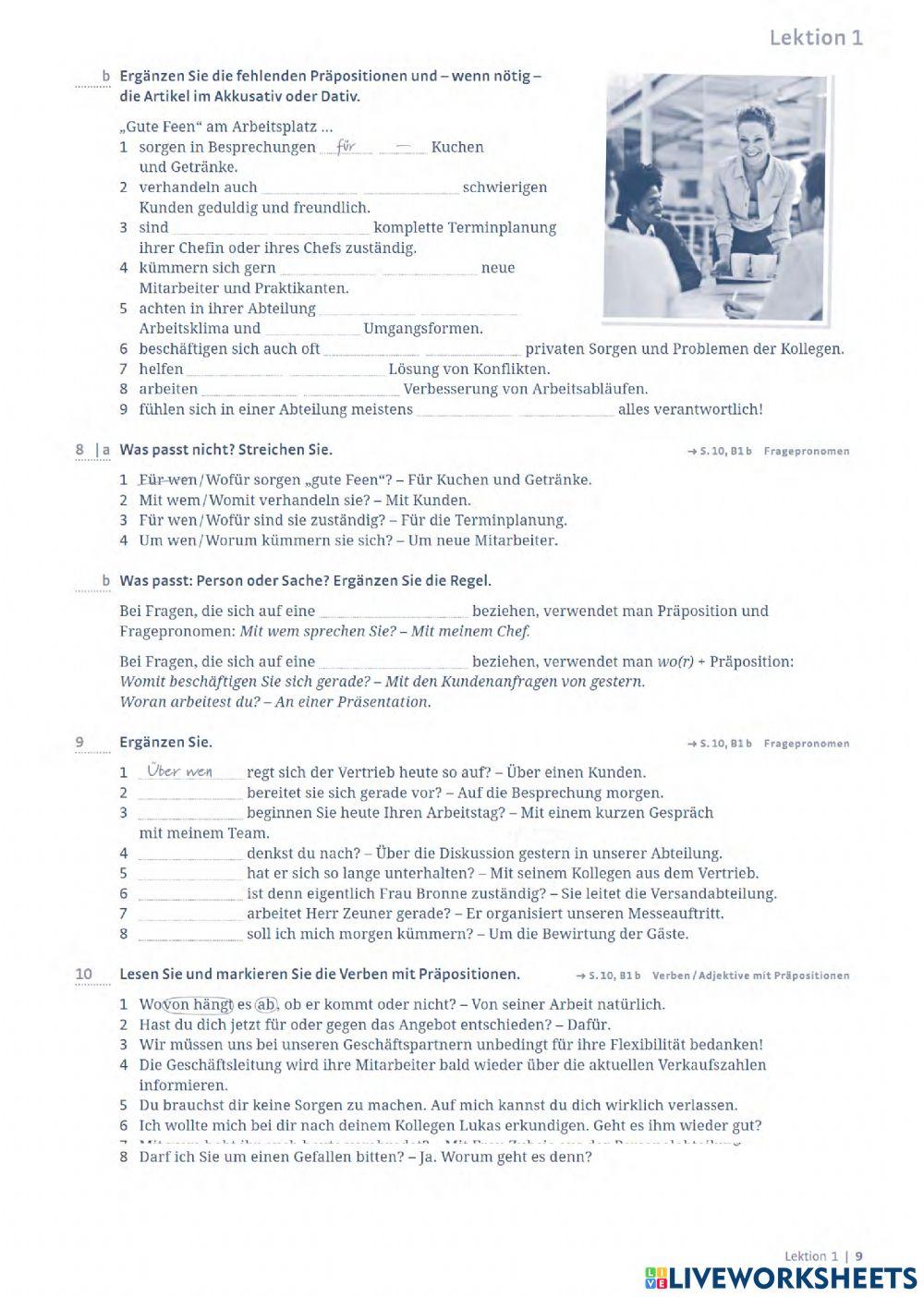 Präpositionen Rektionen