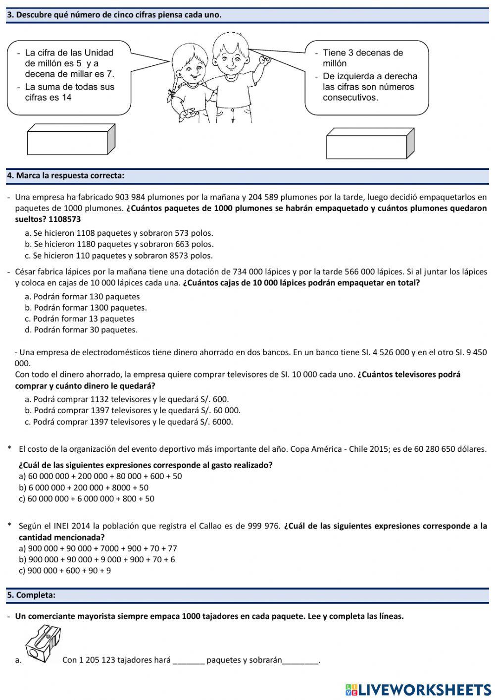 Descomposición de números