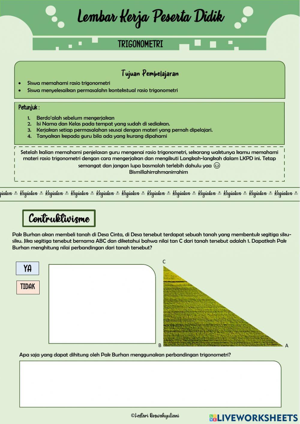 Lkpd perbandingan trigonometri pert 5