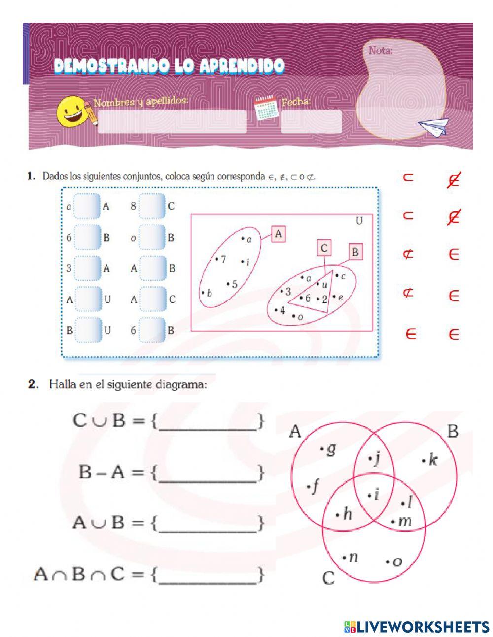 Practica de aritmética