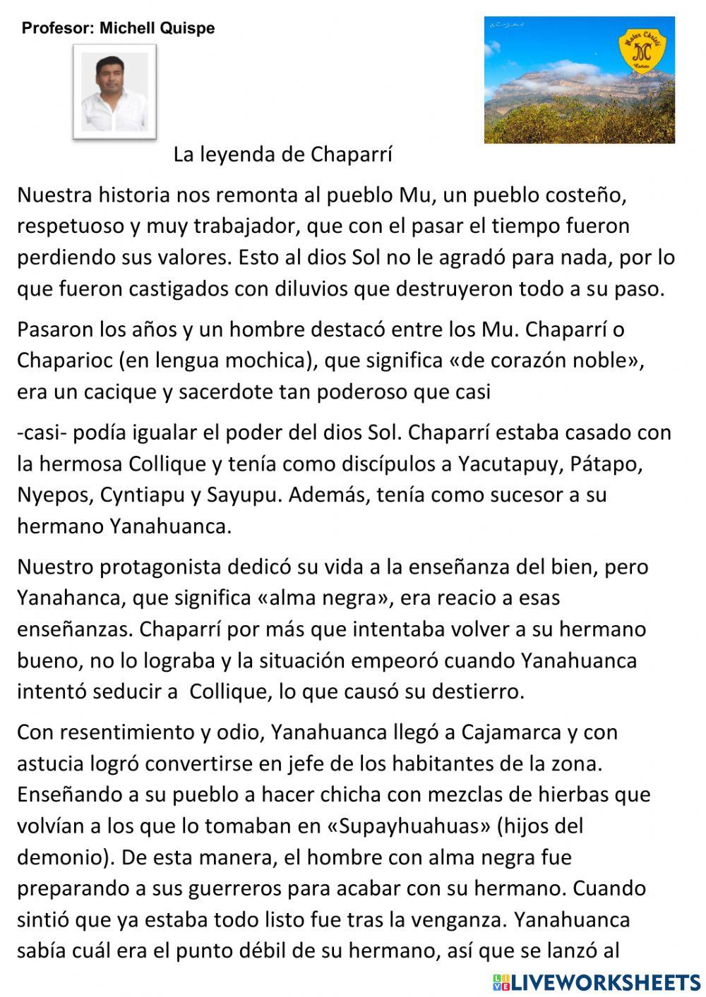 5° DE PRIMARIA PLAN LECTOR LA LEYENDA 