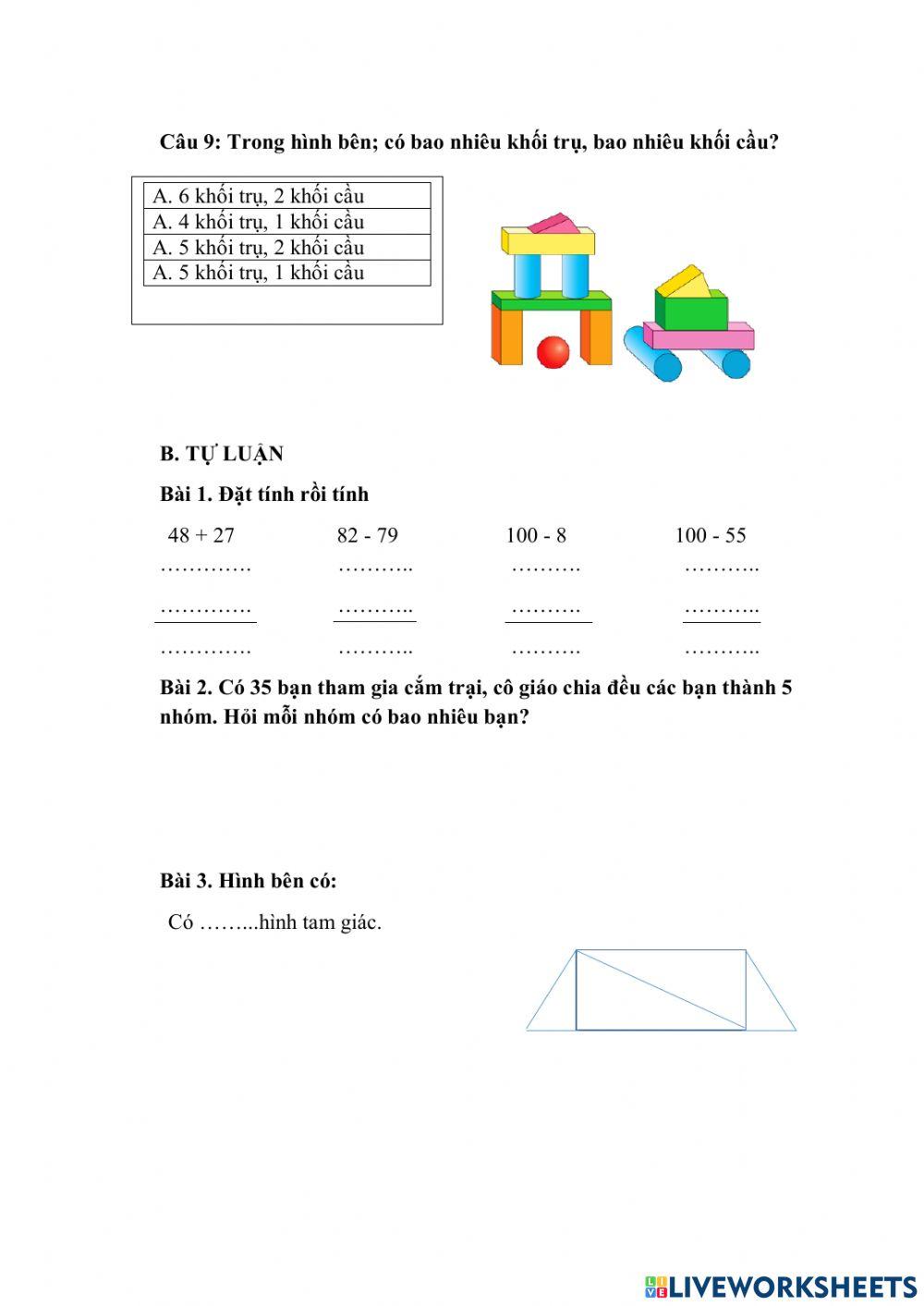 Ôn toán giữa kì 2