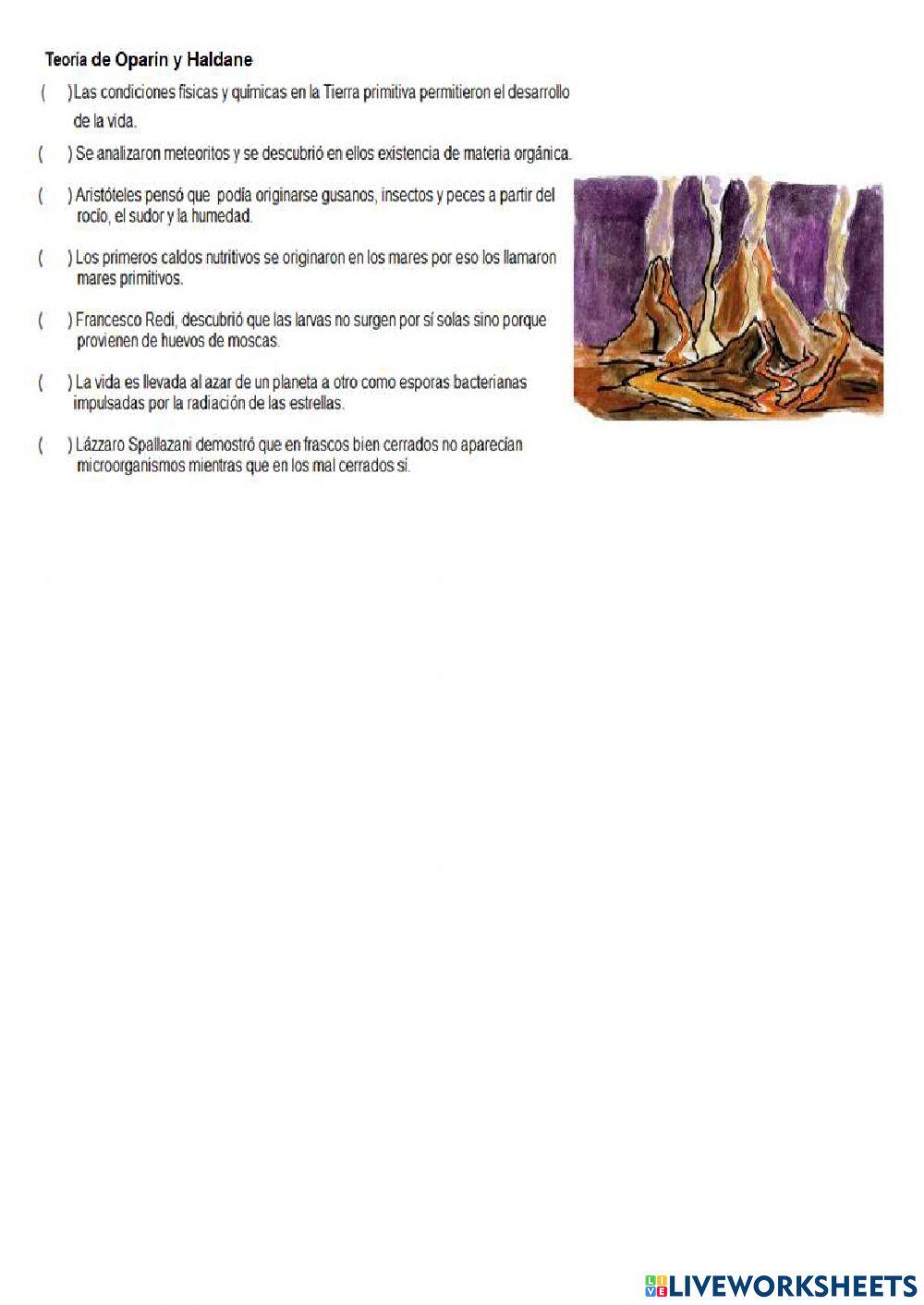 Teorías del origen de la vida