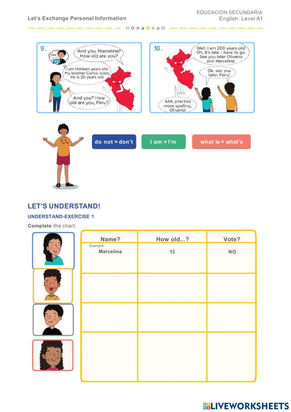 Let-s Change personal information - Activity 1