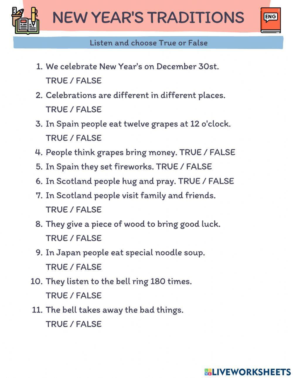 New Year's traditions