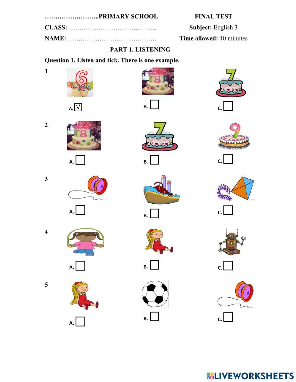 De kiem tra tieng anh lop 3 ky 2