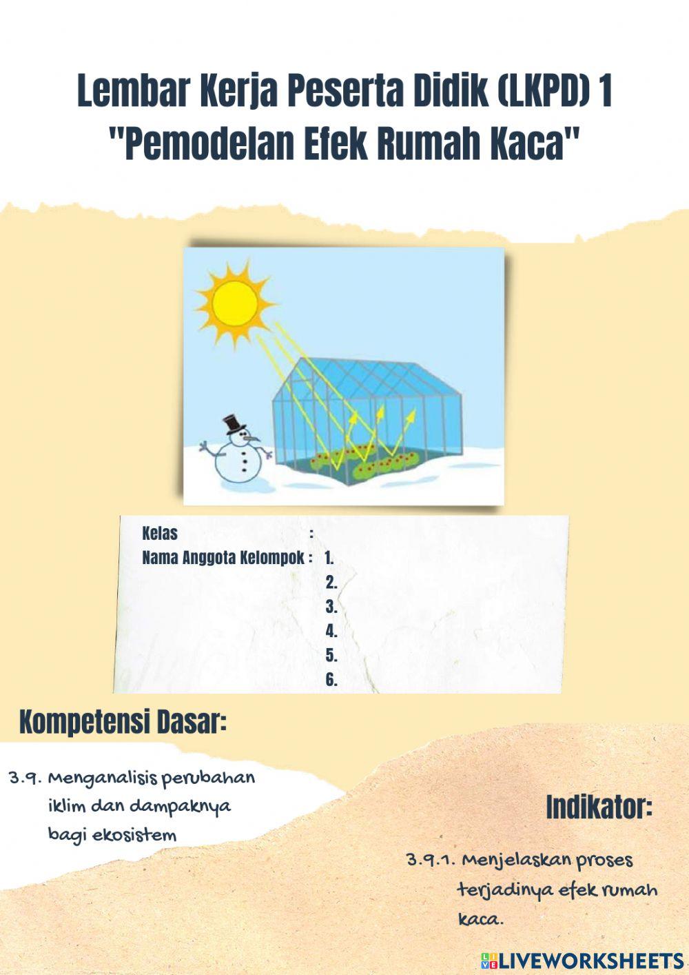 LKPD 1 - Pemodelan Efek Rumah Kaca