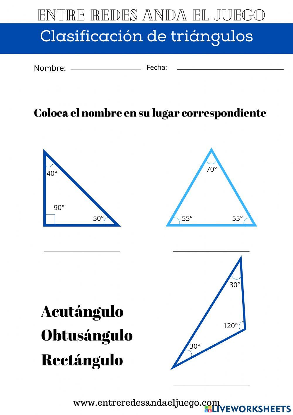 Clasificación de triángulos