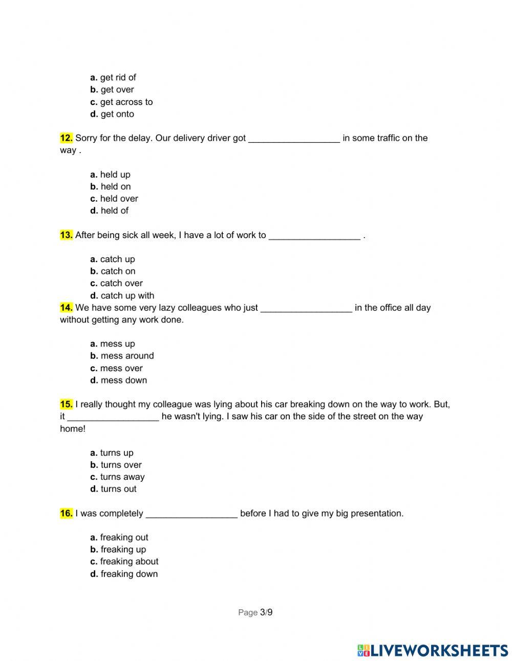 Business english - phrasal verbs