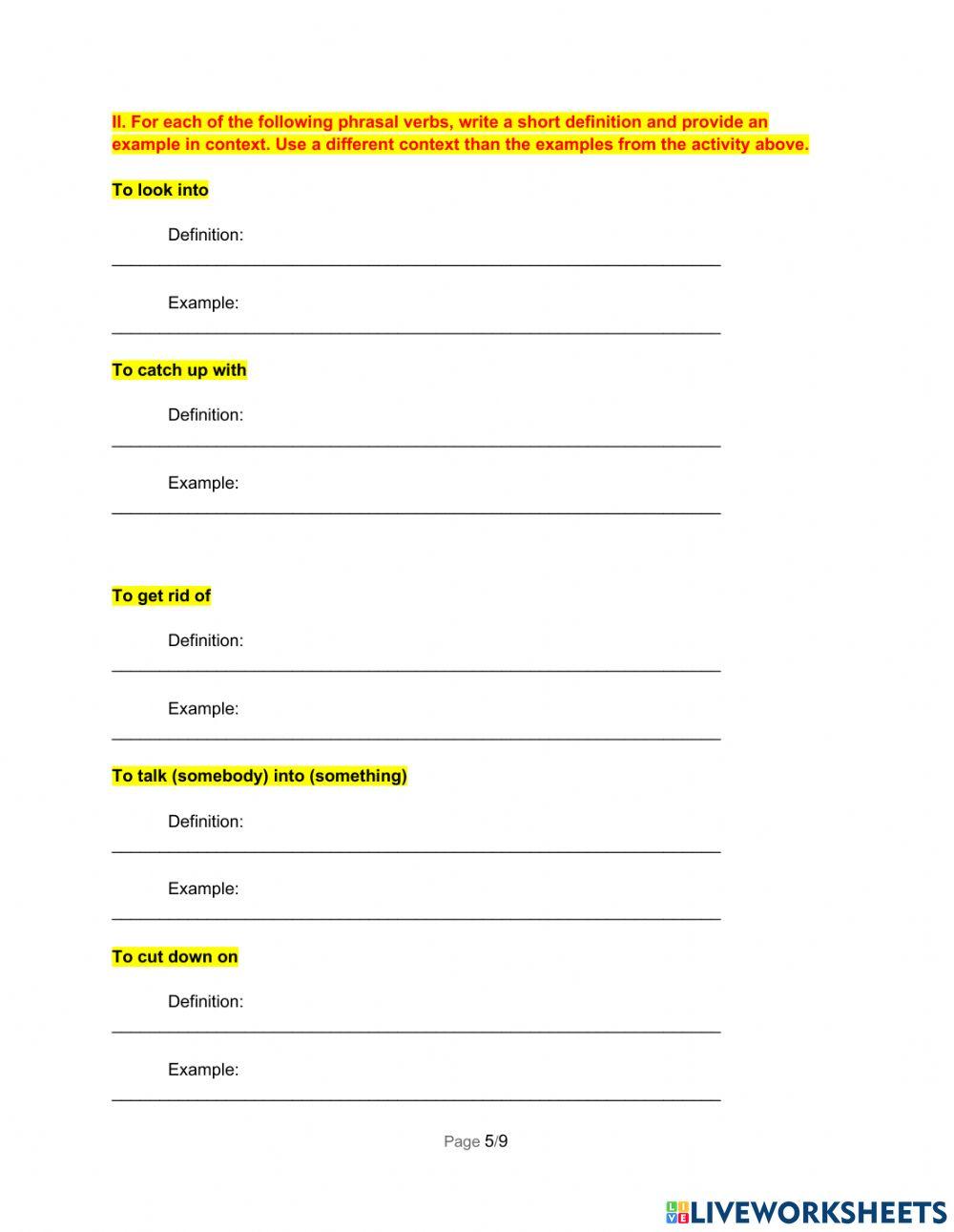 Business english - phrasal verbs