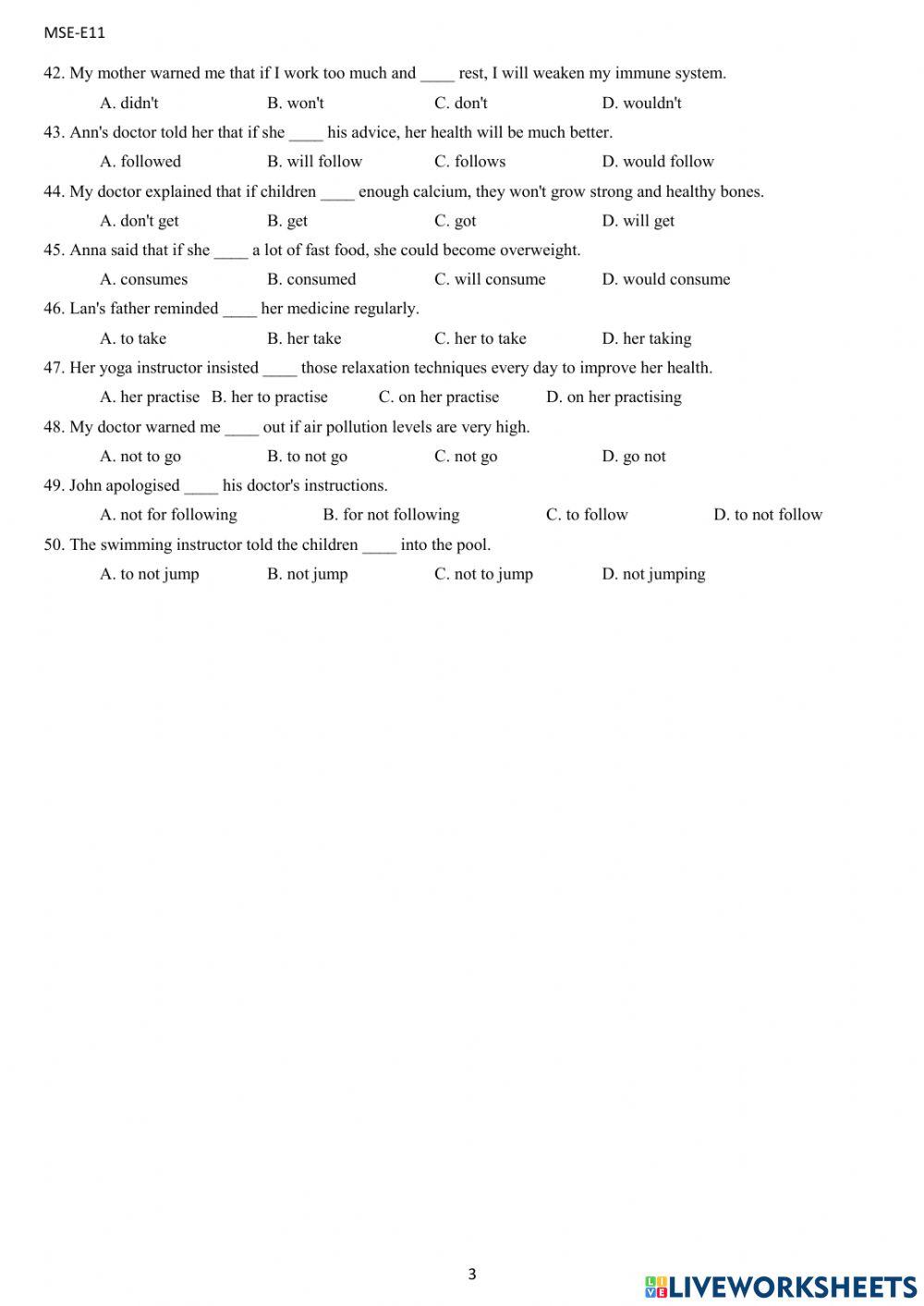 Unit 10. HEALTHY LIFESTYLE AND LONGEVITY