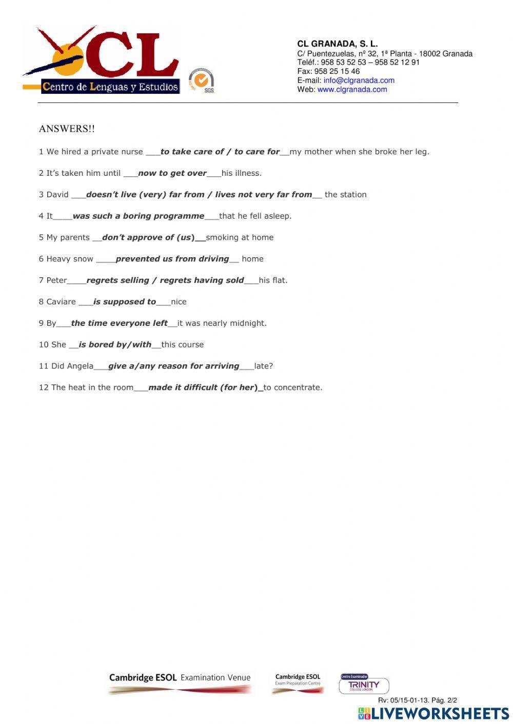 Word Transformations B2 level