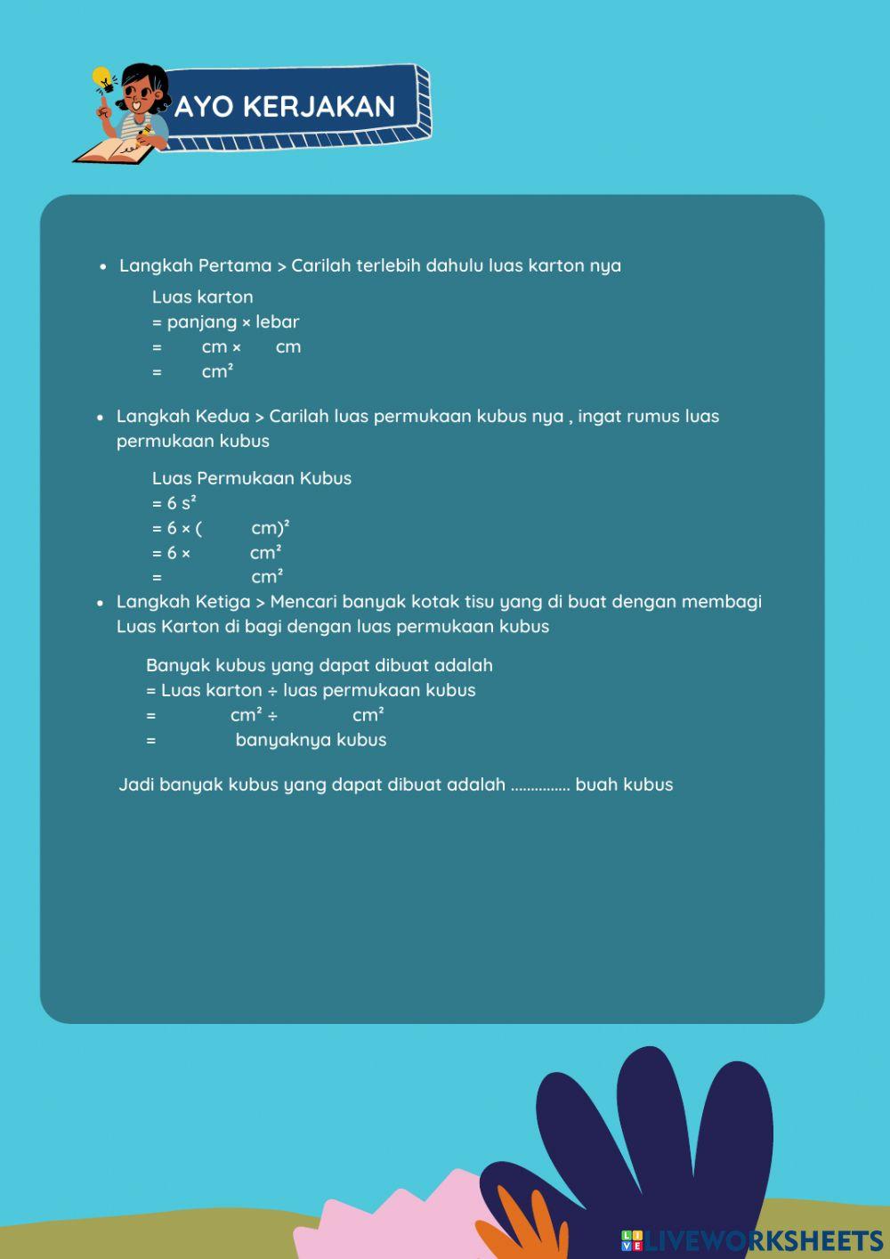 Volume Kubus dan Latihan soal